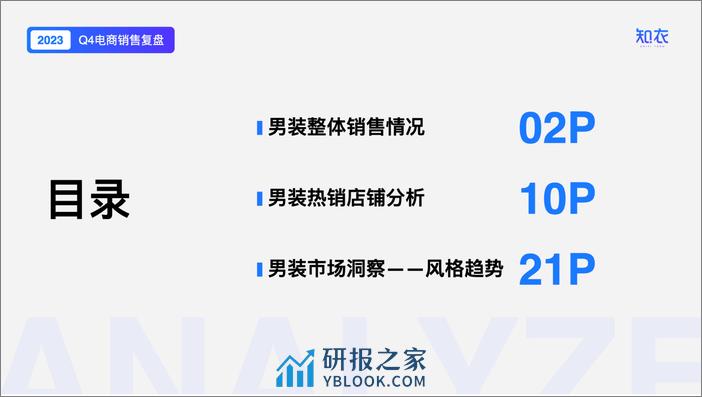 知衣：2023年Q4男装电商数据复盘报告 - 第2页预览图