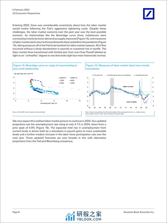 Deutsche Bank-US Economic Perspectives Outlook update Back in (the) blac...-106358100 - 第8页预览图