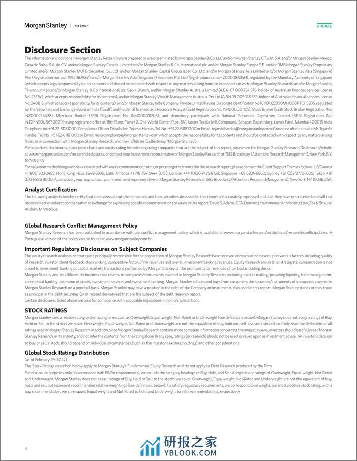 Morgan Stanley Fixed-Global Macro Strategy Global FX Positioning Long USD Posit...-107204923 - 第4页预览图