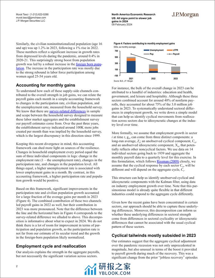 JPMorgan Econ  FI-US All signs point to slower job gains in 2024-106430450 - 第2页预览图