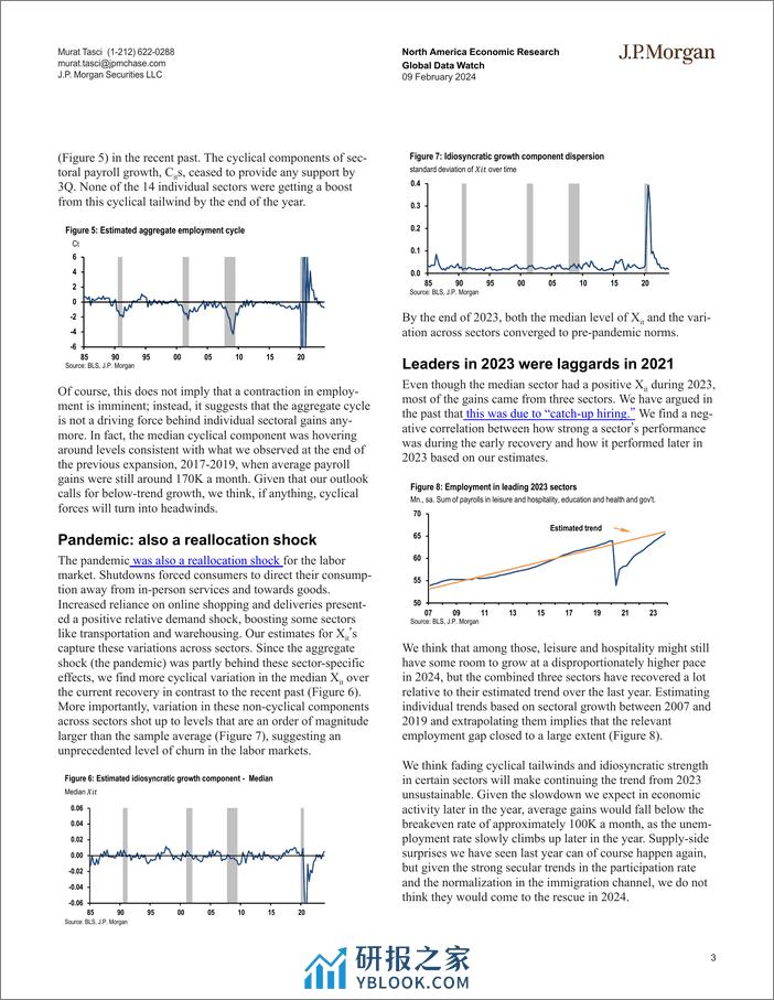 JPMorgan Econ  FI-US All signs point to slower job gains in 2024-106430450 - 第3页预览图