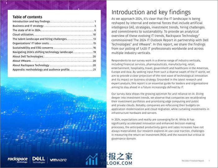 Rackspace&戴尔科技：2024年全球IT行业展望报告（英文版） - 第2页预览图