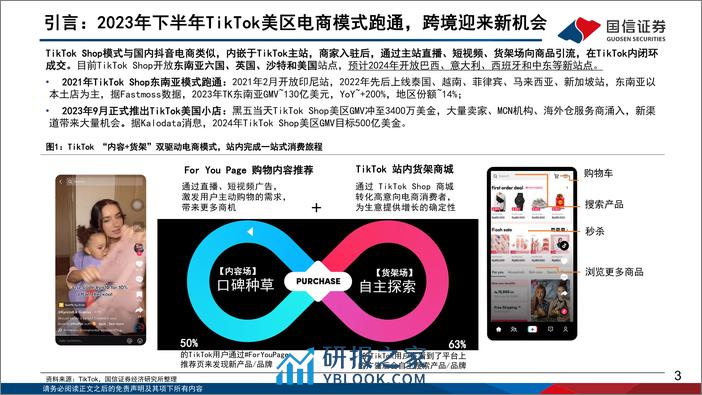 电商深度研究系列四：TikTok Shop美区出海正当时 - 第3页预览图