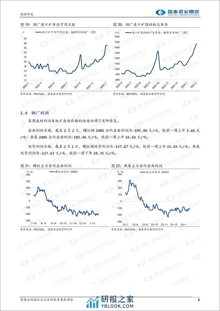 铁矿石：预期反复，震荡回调-20240204-国泰期货-10页 - 第8页预览图