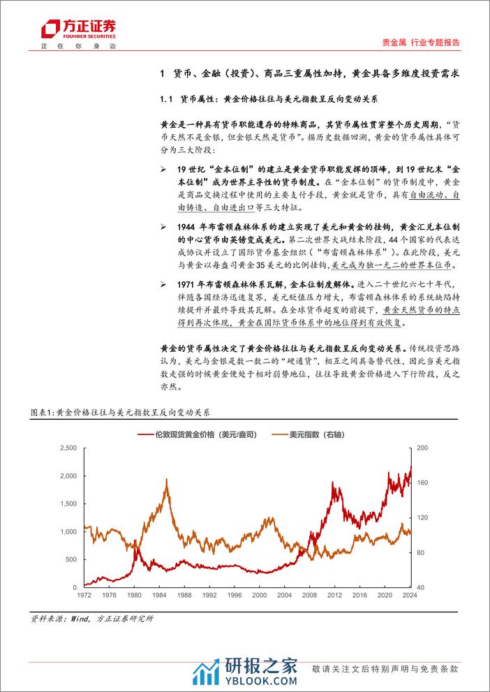 贵金属行业专题报告-黄金及贵金属研究框架：降息周期下金价中枢提升趋势不改，短期多因素扰动下提供交易机会-240325-方正证券-23页 - 第5页预览图