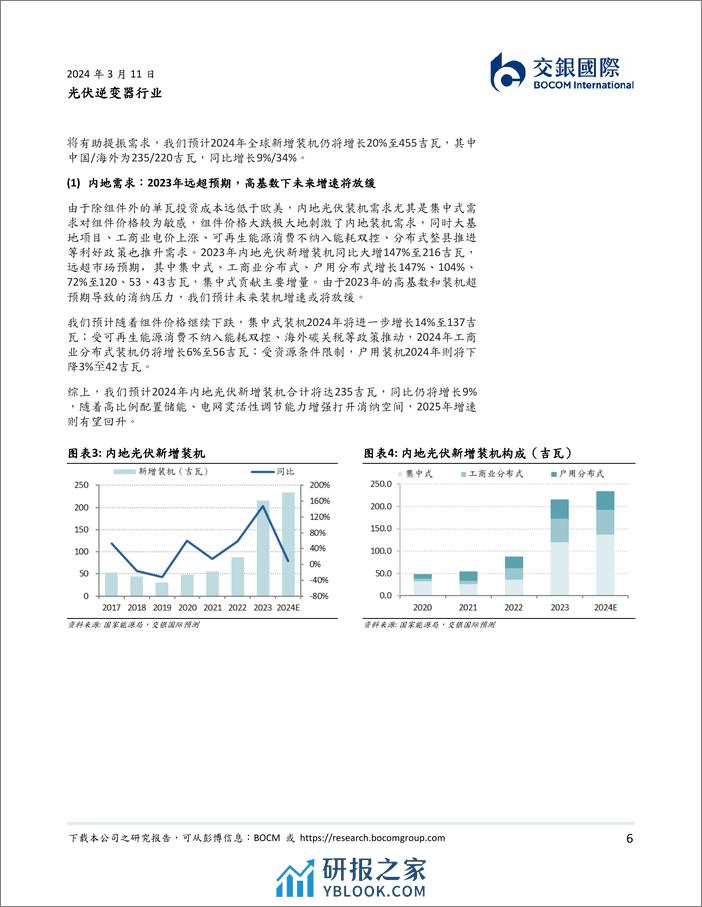 光伏逆变器行业：储能第二成长曲线已至，拉开逆变器新序章-240311-交银国际-93页 - 第6页预览图