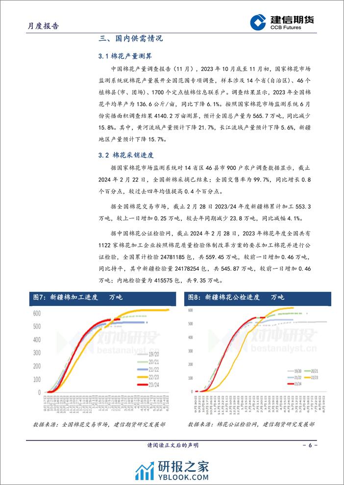 棉花月度报告：多空转换阶段-20240301-建信期货-12页 - 第6页预览图