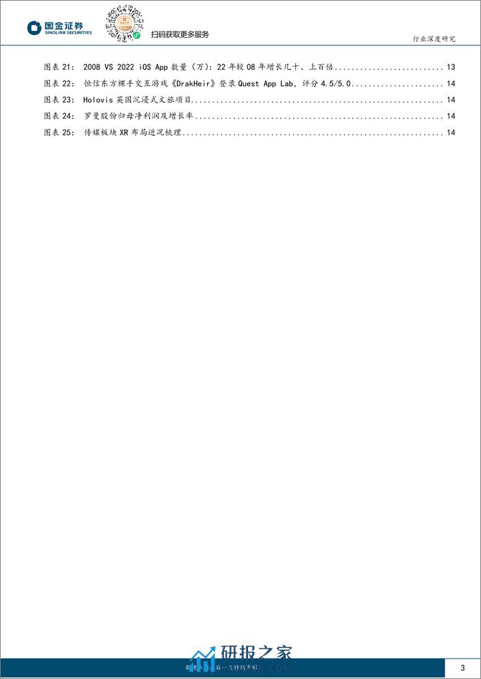 传媒互联网产业行业研究：Vision Pro促进XR应用落地场景打开，内容繁荣可期 - 第3页预览图