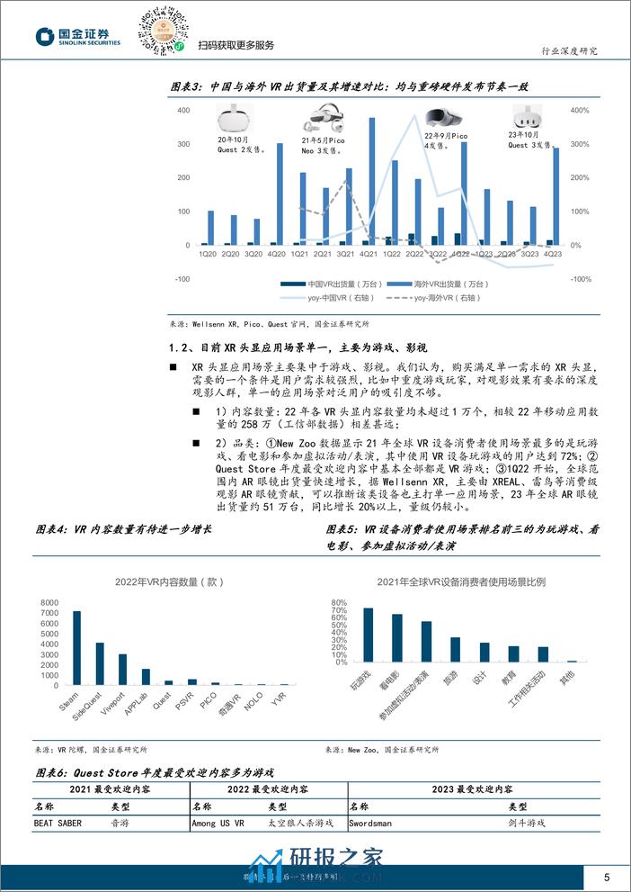 传媒互联网产业行业研究：Vision Pro促进XR应用落地场景打开，内容繁荣可期 - 第5页预览图