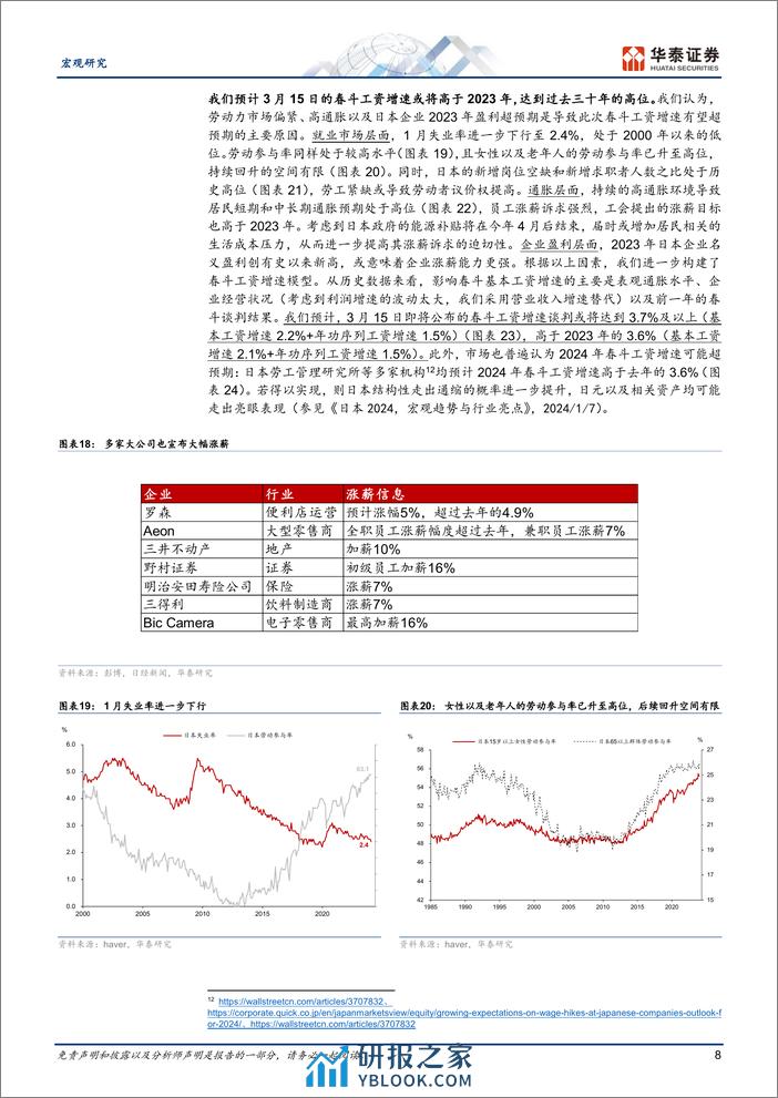 宏观专题研究：预判日本30年来最重要的一次“春斗”结果-240308-华泰证券-12页 - 第8页预览图