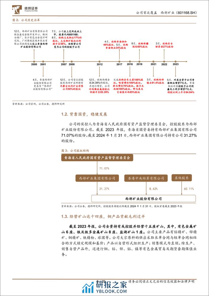 西部矿业-601168.SH-玉龙铜矿发力改扩建，西部矿业龙头腾飞-20240402-德邦证券-29页 - 第8页预览图