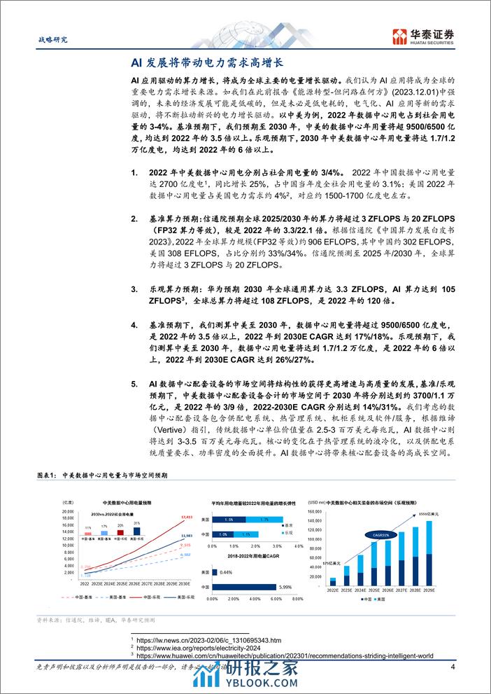 华泰证券：能源转型专题，AI发展对电力存在哪些影响与机遇？ - 第4页预览图