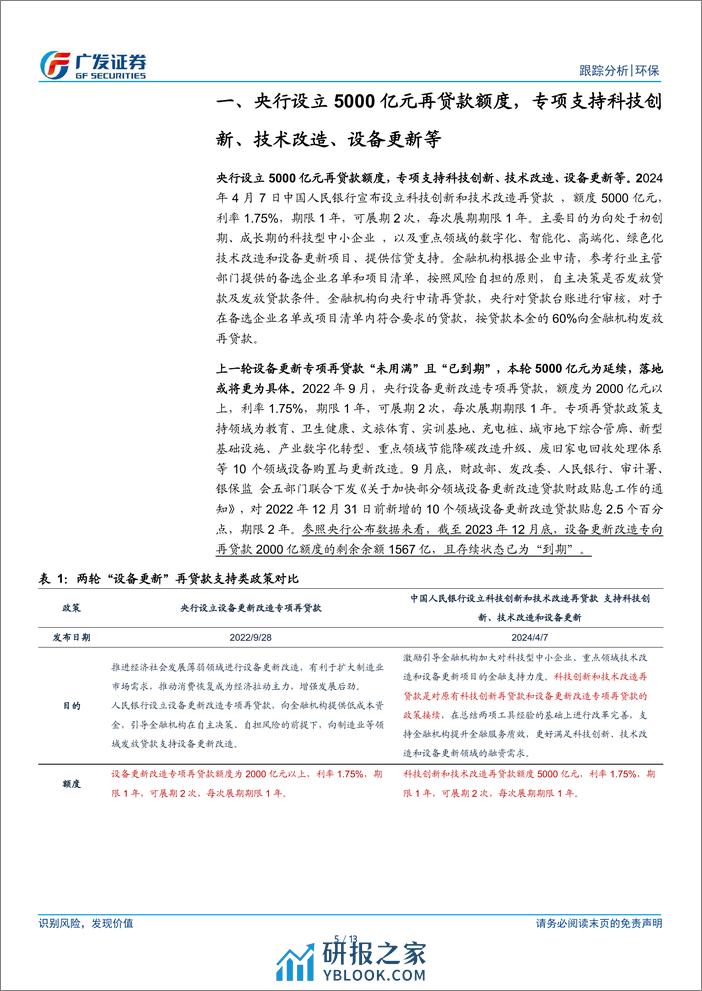 环保行业深度跟踪：央行设立5000亿元再贷款，重视科研仪器投资价值-240407-广发证券-13页 - 第5页预览图