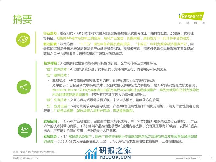 艾瑞咨询：2023年中国增强现实（AR）行业研究报告 - 第3页预览图