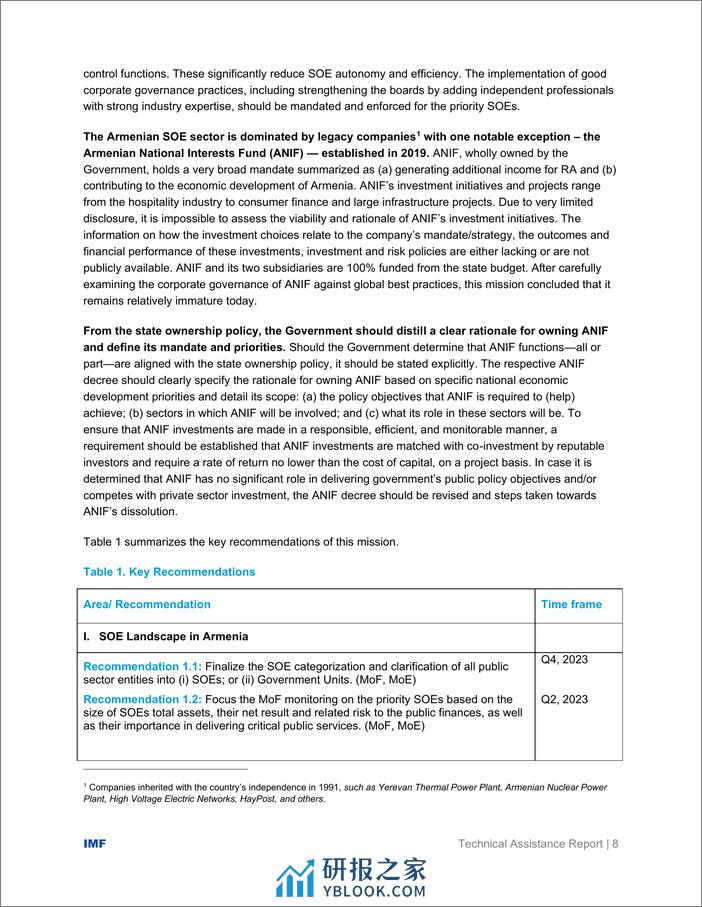 IMF-亚美尼亚共和国：加强国有企业问责框架的技术援助报告（英）-2024-65页 - 第8页预览图