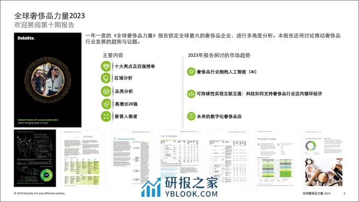 2023年全球奢侈品力量报告（中文摘要）-德勤-2024.1-14页 - 第2页预览图