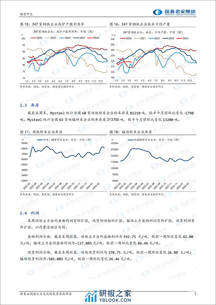 硅铁：需求仍存观望，震荡延续 锰硅：产需矛盾有限，震荡延续-20240303-国泰期货-10页 - 第7页预览图