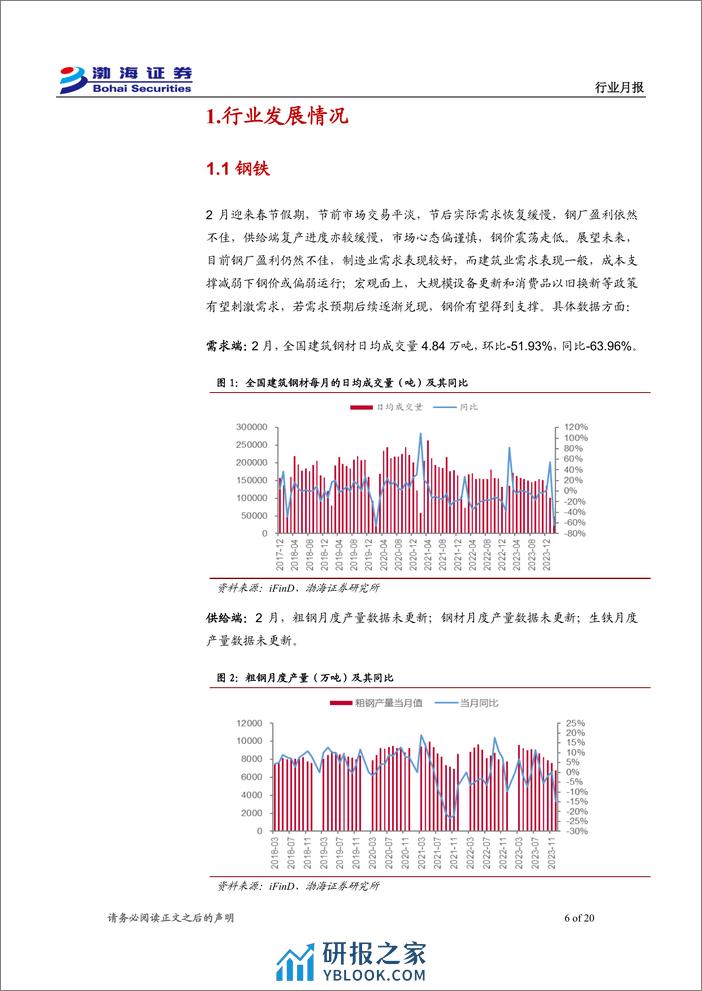 金属行业3月月报：基本面短期改善，多数金属价格走强-240320-渤海证券-20页 - 第6页预览图