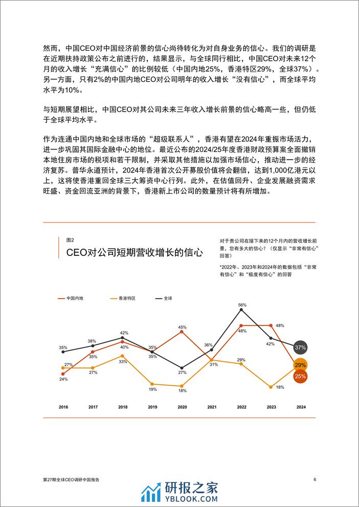 普华永道：2024年第27期全球CEO调研中国报告 - 第7页预览图