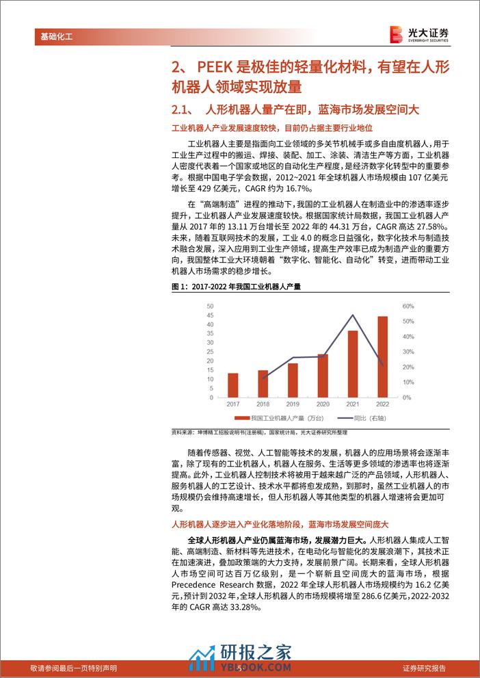 PEEK（聚醚醚酮）系列报告之四：人形机器人政策与产业齐发力，PEEK轻量化潜在空间广阔 - 第5页预览图