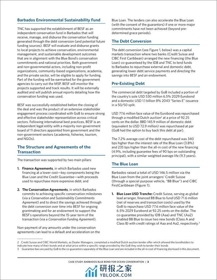 巴巴多斯债转自然案例分析（英文版）大自然保护协会 - 第4页预览图
