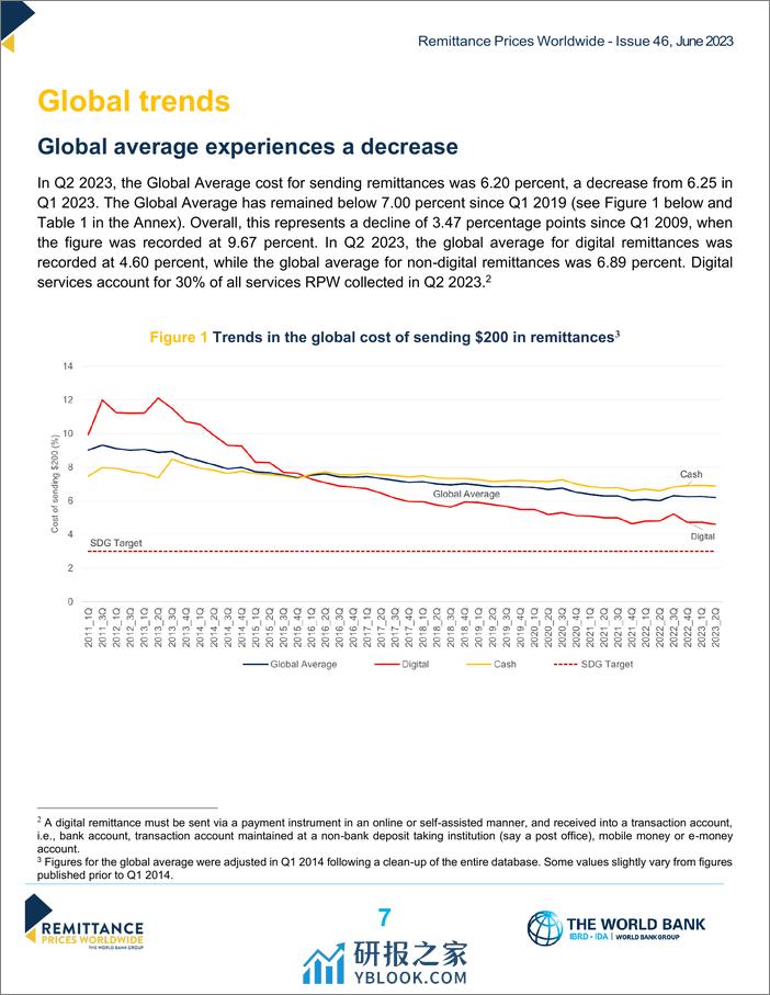 2023年第二季全球汇款成本报告英文版-世界银行 - 第7页预览图