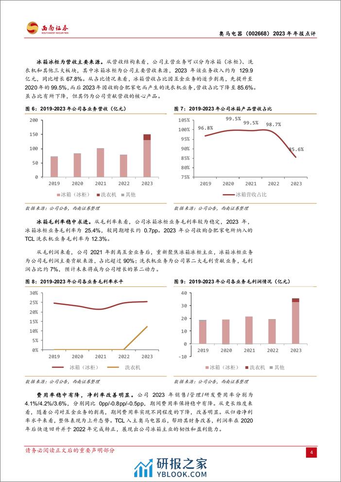 奥马电器-002668.SZ-冰箱出口龙头，聚焦主业再启航-20240324-西南证券-15页 - 第7页预览图