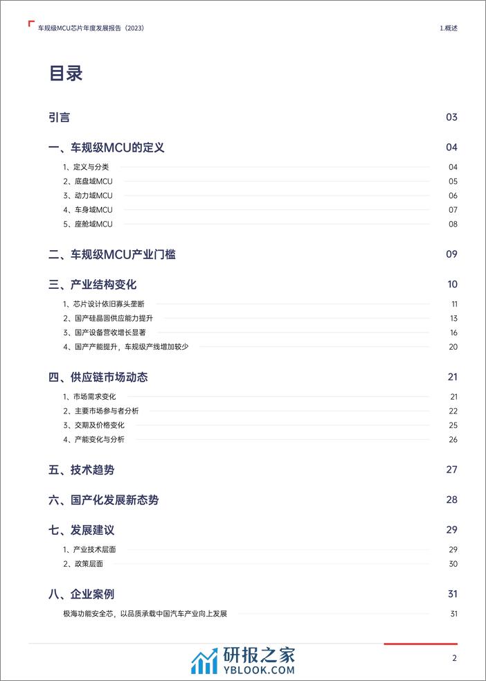 2023车规级MCU芯片年度发展报告 - 第2页预览图