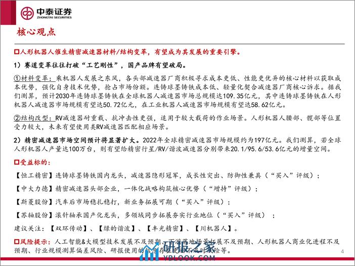 人形机器人产业系列报告（四）：减速器专题研究：人形机器人带来产业深度变局 - 第4页预览图