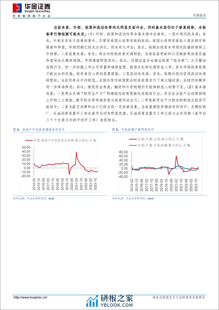 定期报告：基本面短期走弱会导致春季行情结束吗？-240322-华金证券-16页 - 第4页预览图