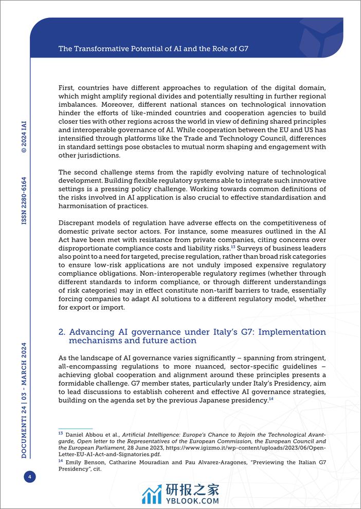 国际事务研究院-人工智能的变革潜力与七国集团的作用（英）-2024.3-12页 - 第4页预览图