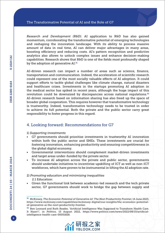 国际事务研究院-人工智能的变革潜力与七国集团的作用（英）-2024.3-12页 - 第8页预览图