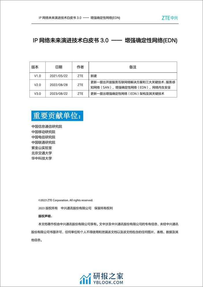 IP网络未来演进技术白皮书3.0 —— 增强确定性网络(EDN) - 第2页预览图