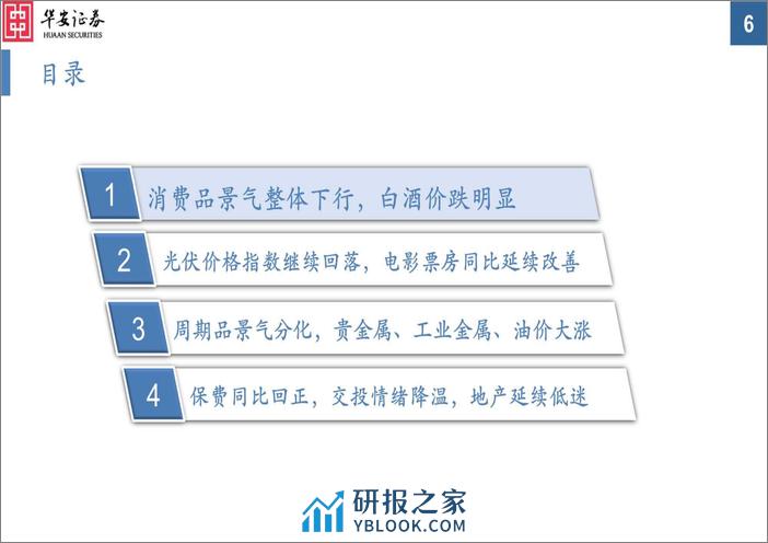 中观景气纵览第58期：金属、油价大涨，白酒价跌明显-240410-华安证券-35页 - 第6页预览图