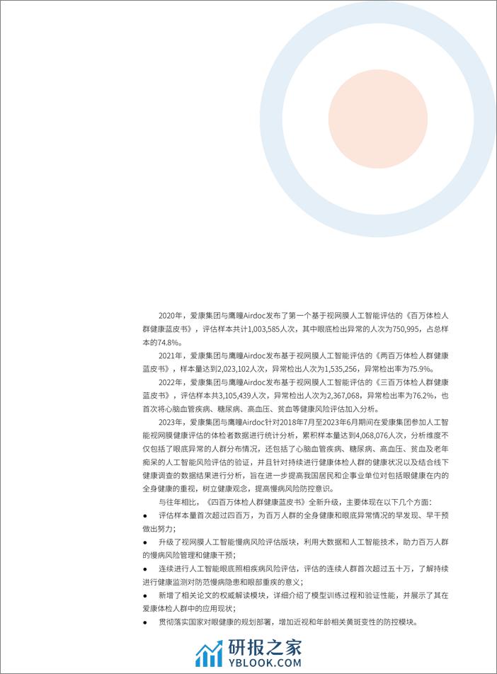 Airdoc2023版基于视网膜人工智能评估的四百万体检人群健康蓝皮书-爱康集团鹰瞳 - 第3页预览图