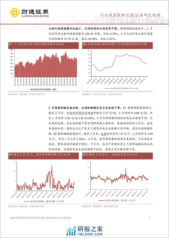 农林牧渔行业2月畜禽养殖跟踪月报：需求回落猪鸡价格调整，生猪产能去化趋势不改-240316-财通证券-12页 - 第7页预览图