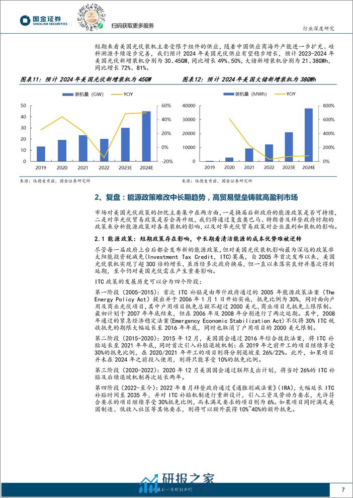 电力设备与新能源行业研究：美国光储市场专题：风浪越大鱼越贵，高壁垒铸高盈利-20240207-国金证券-19页 - 第7页预览图