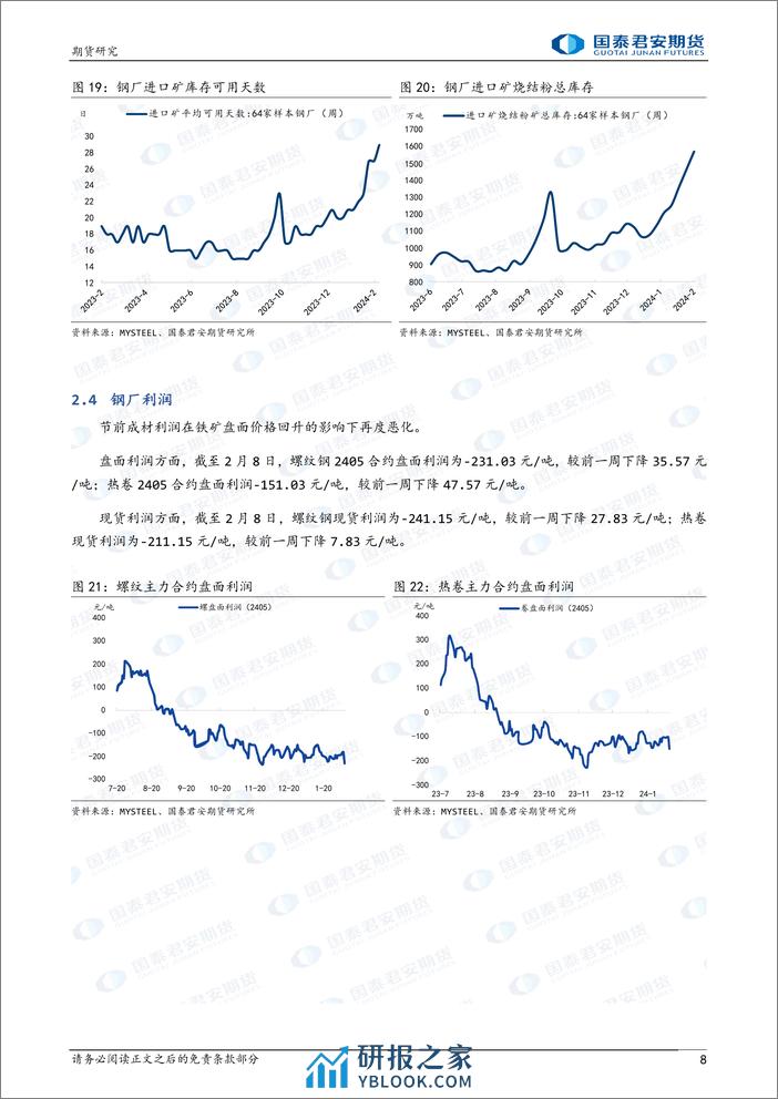 铁矿石：宏观预期较强，宽幅震荡-20240218-国泰期货-10页 - 第8页预览图