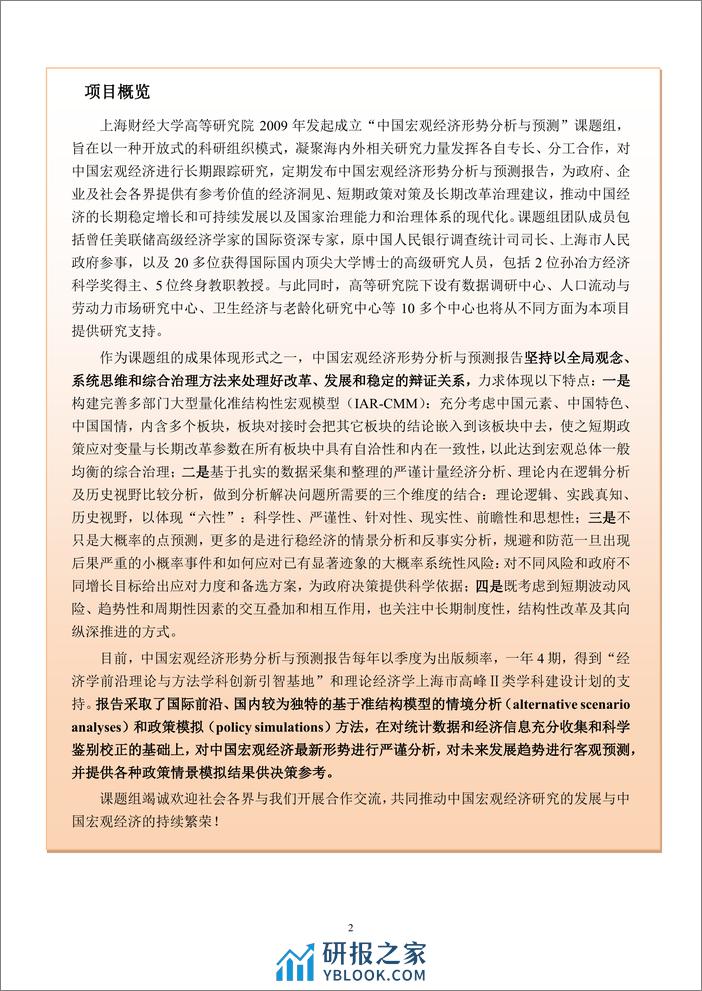 季度报告-2022-2-风险评估、政策模拟及其治理——以更大的力度深化改革开放稳住经济大盘 - 第2页预览图