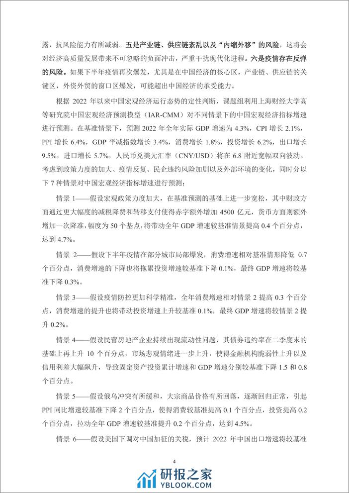 季度报告-2022-2-风险评估、政策模拟及其治理——以更大的力度深化改革开放稳住经济大盘 - 第4页预览图