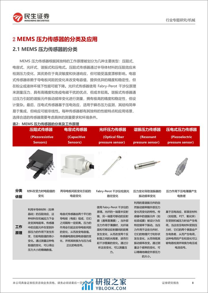 一周解一惑系列：MEMS压力传感器详解，机器人或打开新场景 - 第8页预览图