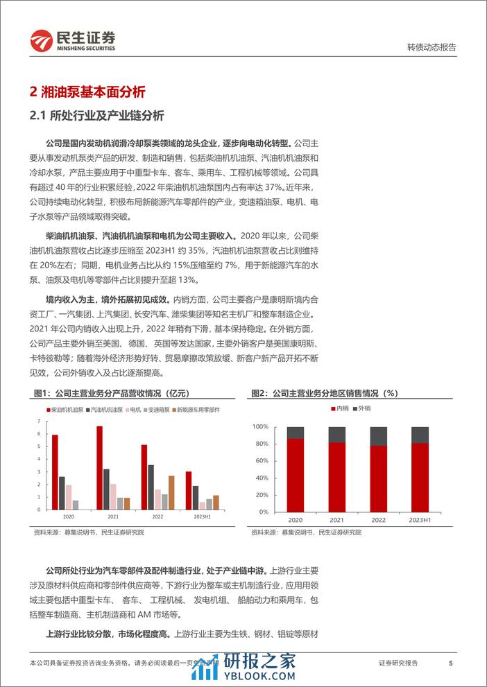 可转债打新系列-湘泵转债：国内发动机润滑冷却泵龙头-240331-民生证券-14页 - 第5页预览图