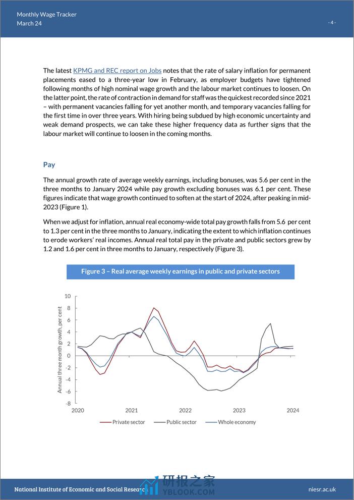 英国国家经济和社会研究所-月度工资跟踪器：英国第一季度工资预计增长5.4%（英）-2024.3-7页 - 第4页预览图