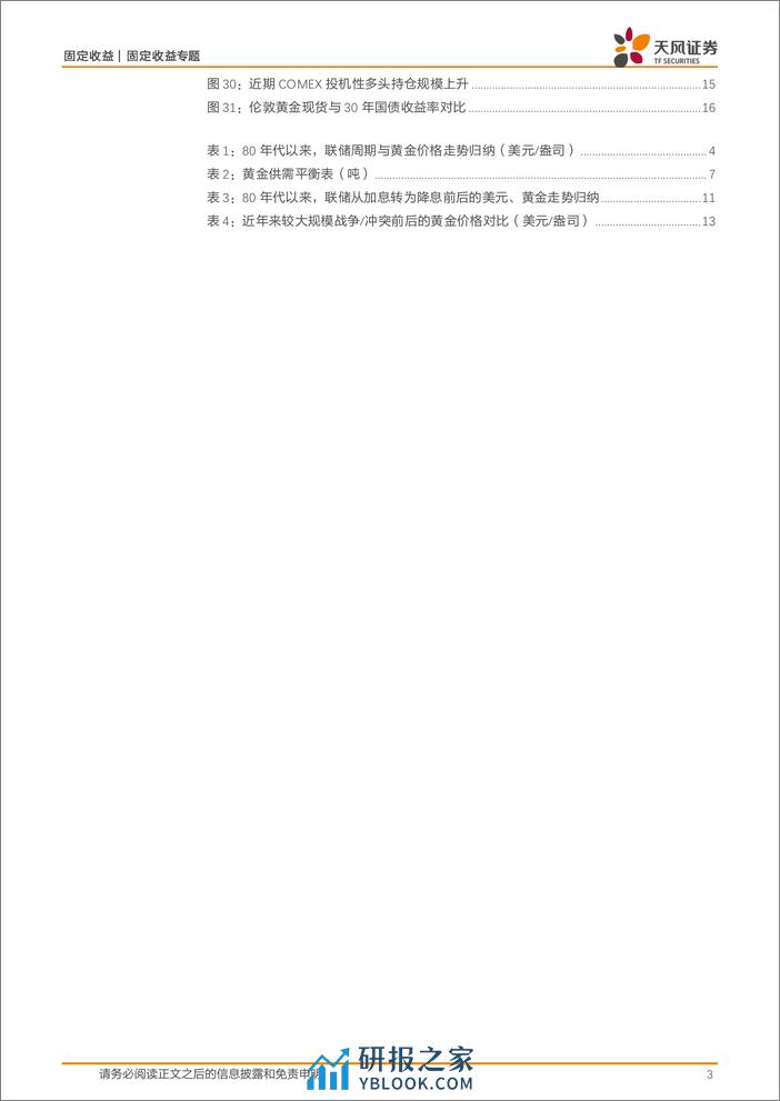 固定收益专题：黄金创新高，债市怎么看？-240410-天风证券-17页 - 第3页预览图