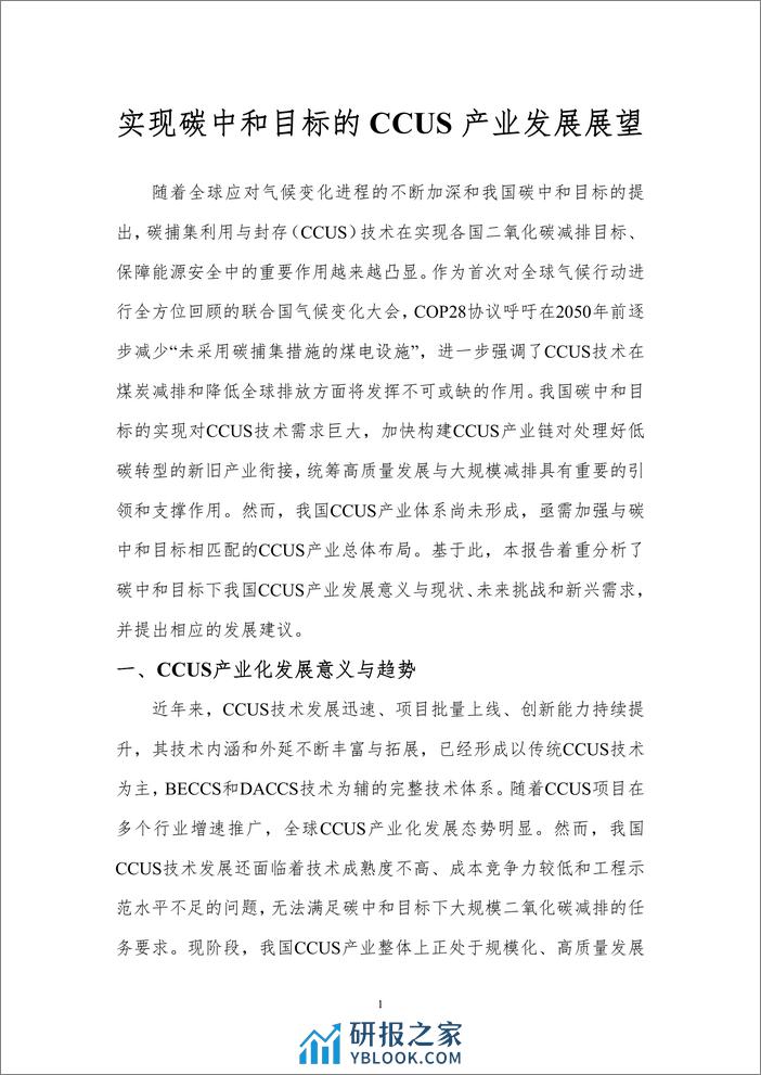 北京理工大学：实现碳中和目标的CCUS产业发展展望 - 第3页预览图