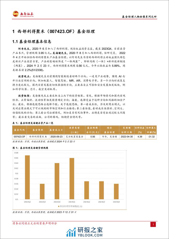 基金研究系列-基金经理人物画像系列之四：西部利得聚禾：把握产业趋势，掘金智能制造-20240229-西南证券-24页 - 第5页预览图