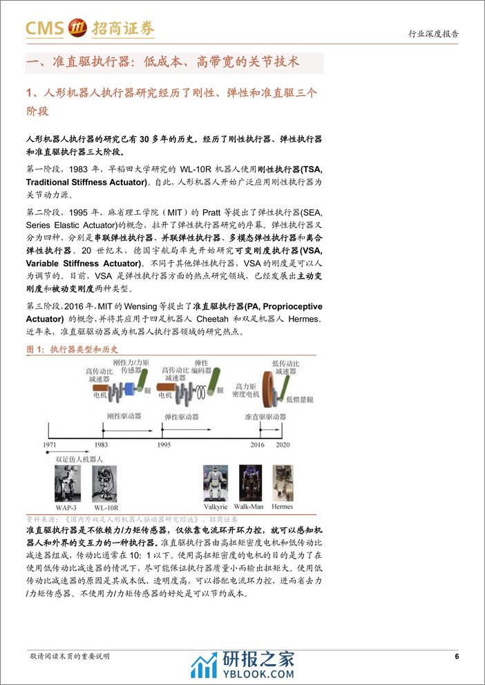 机器人系列报告（九）：准直驱执行器深度：人形机器人执行器技术的前沿 - 第6页预览图