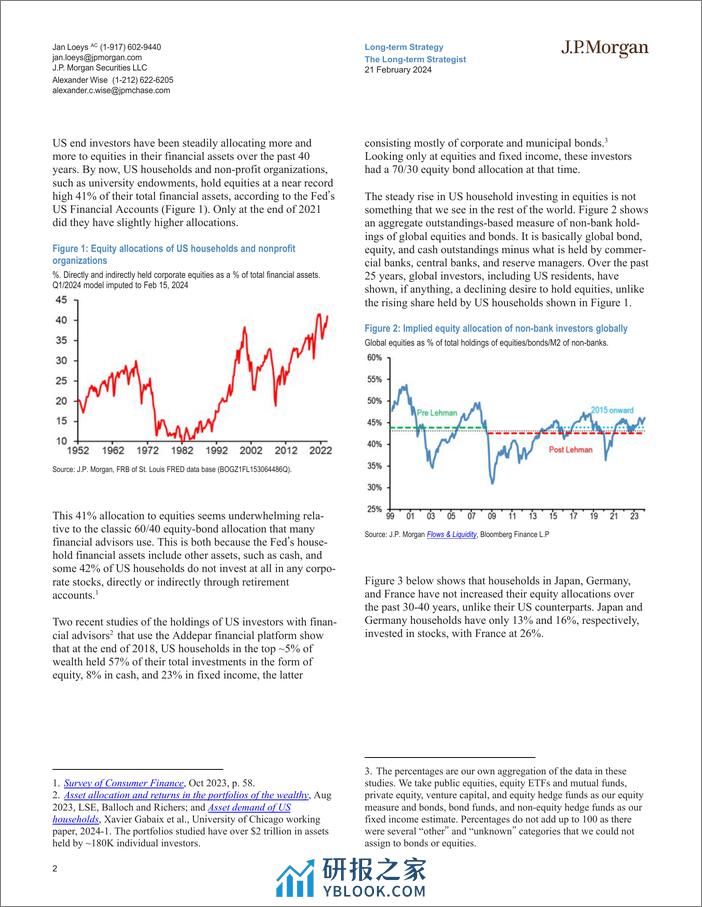 JPMorgan Econ  FI-The Long-term Strategist Will Americans continue to love equ...-106616727 - 第2页预览图