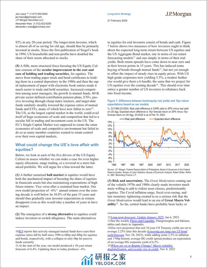 JPMorgan Econ  FI-The Long-term Strategist Will Americans continue to love equ...-106616727 - 第5页预览图