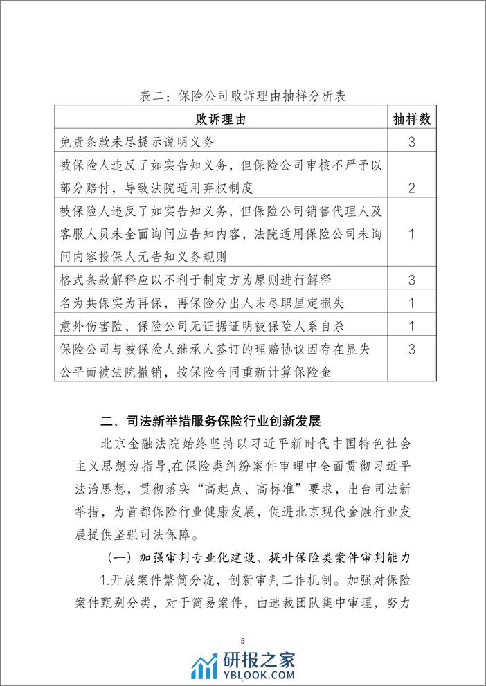 北京金融法院：2022北京金融法院保险类纠纷审判白皮书 - 第5页预览图